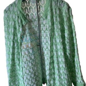 Lane Bryant Green Cozy Cardigan Sweater